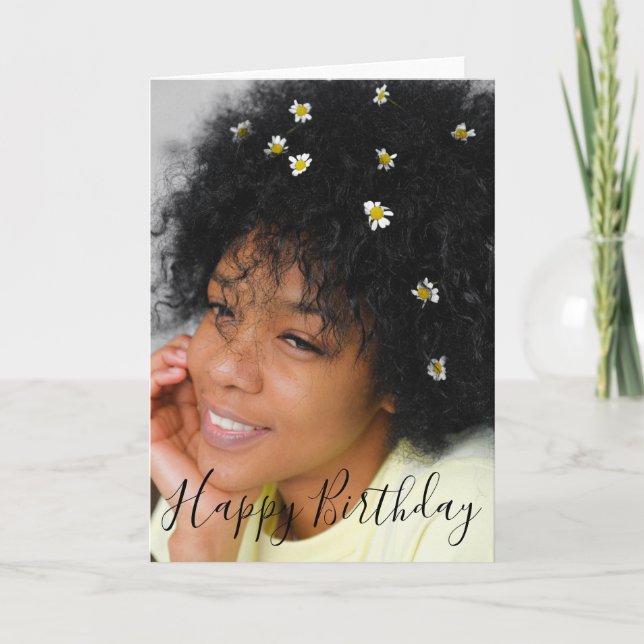 Personalisiertes Foto Custom Happy Geburtstag Karte (Vorderseite)