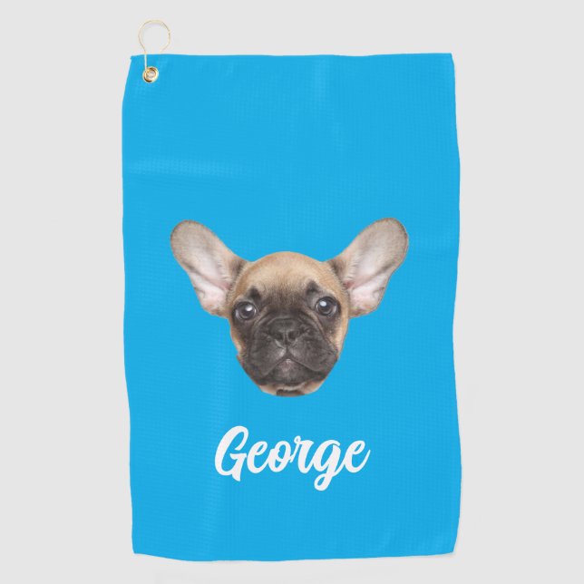 Personalisiertes Foto Custom Pet Hunde Katze Gesic Golfhandtuch (Vorderseite)