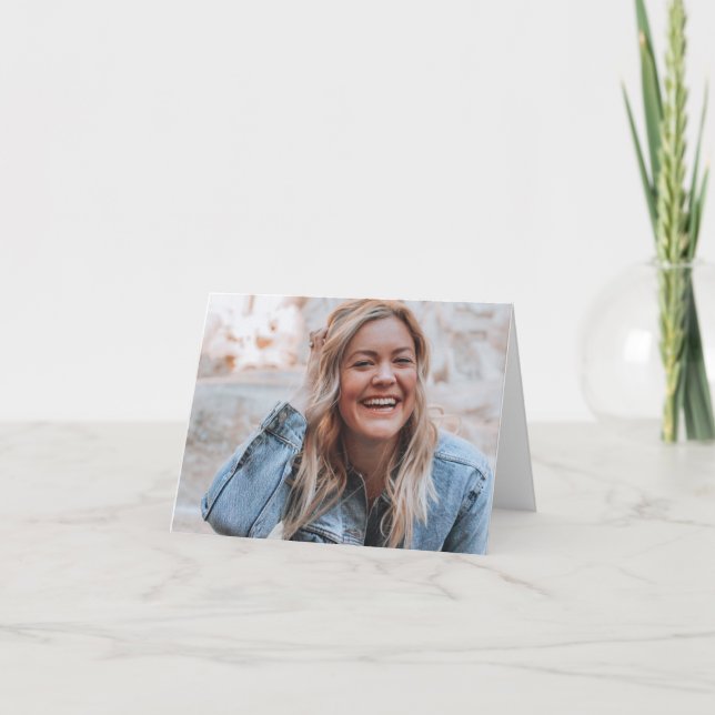 Personalisiertes Foto Dankeskarte (Vorderseite)