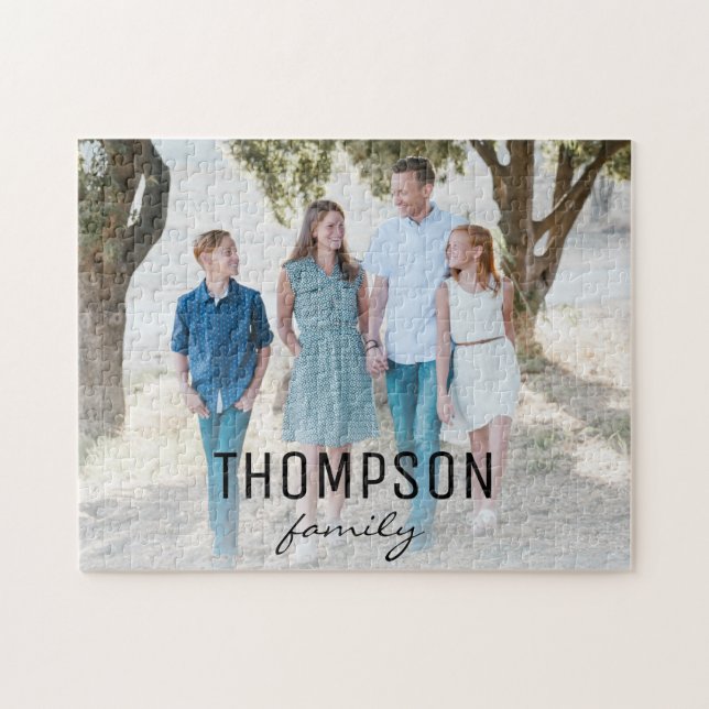 Personalisiertes Foto der Familie und Name (Horizontal)
