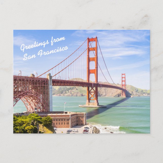 Personalisiertes Foto der Golden Gate Bridge Postkarte (Vorderseite)