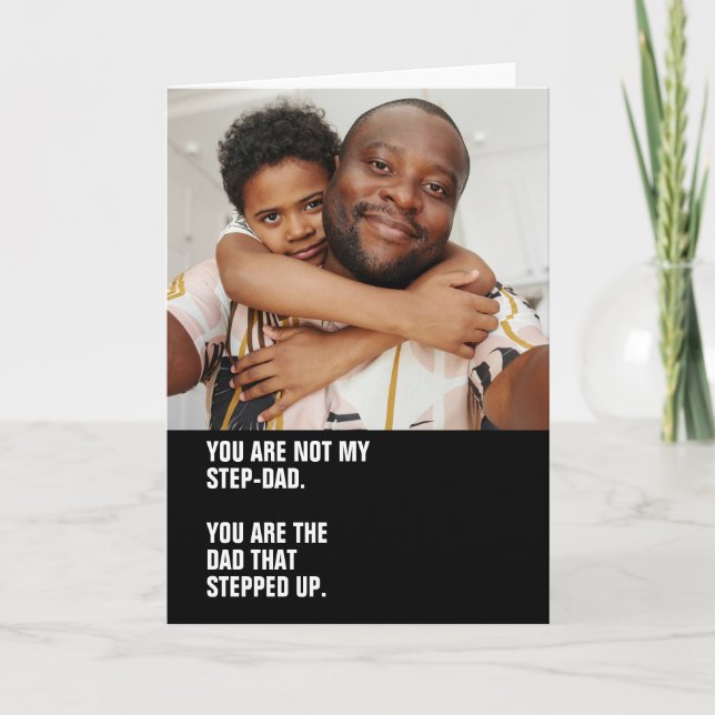 Personalisiertes Foto Der Vater, der hochgekletter Karte (Vorderseite)