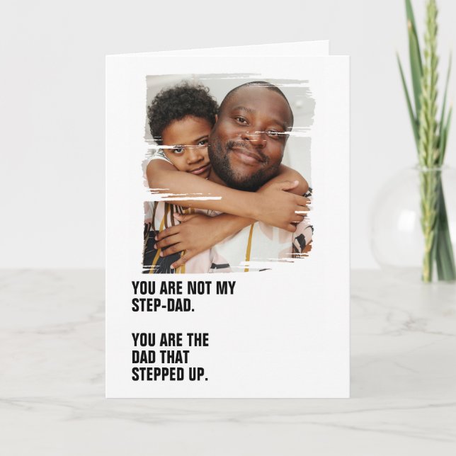 Personalisiertes Foto Der Vater, der hochgekletter Karte (Vorderseite)
