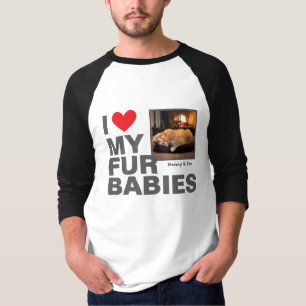 Personalisiertes Foto-Design "Ich ❤️ meine Pelzbab T-Shirt
