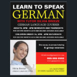 Personalisiertes Foto, Deutschkurs Flyer<br><div class="desc">Personalisiertes Fotograf,  Deutschkurswerber-Flyer im Visitenkartengeschäft.</div>