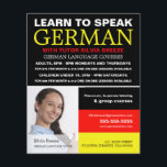 Personalisiertes Foto, Deutschkurs Flyer<br><div class="desc">Personalisiertes Fotograf,  Deutschkurswerber-Flyer im Visitenkartengeschäft.</div>