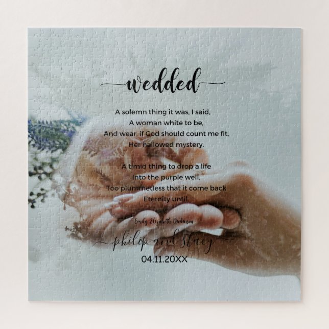 Personalisiertes Foto Elegantes Hochzeitgedicht (Vertikal)