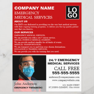 Personalisiertes Foto, EMT, Rettungssanitäter Flyer