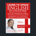 Personalisiertes Foto, Englischkurs Flyer<br><div class="desc">Personalisierte Fotografie,  Englischsprachige Kurse Werbung Flyer durch den Business Card Store.</div>