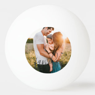 Personalisiertes Foto-Familienskript Tischtennisball