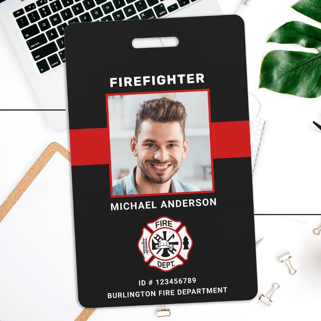 Personalisiertes Foto Firefighter-ID Fireman-ID Ausweis (Von Creator hochgeladen)
