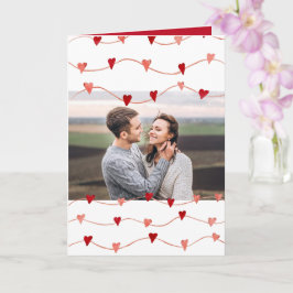 Personalisiertes Foto Frohes Valentinstag Herz Karte