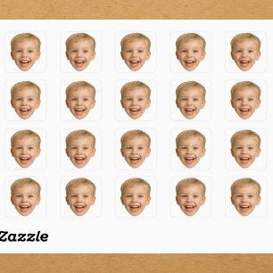 Personalisiertes Foto für die  Oberfläche von Aufk Quadratischer Aufkleber