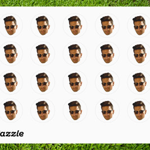 Personalisiertes Foto für die  Oberfläche von Aufk Runder Aufkleber