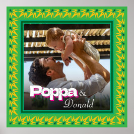 Personalisiertes Foto für Familien - Vater mit Toc Poster