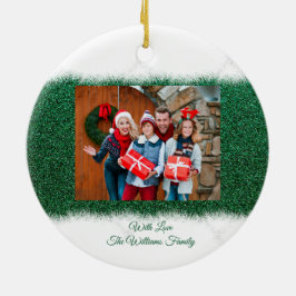 Personalisiertes Foto für Familien - Weihnachten - Keramik Ornament