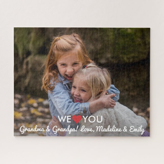 Personalisiertes Foto für Familien Wir Liebe Große (Horizontal)