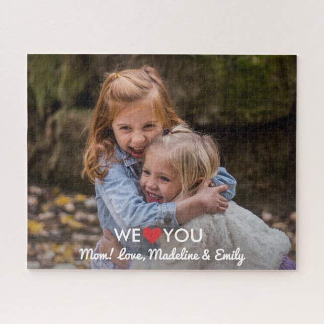 Personalisiertes Foto für Familien Wir Liebe Mama (Horizontal)