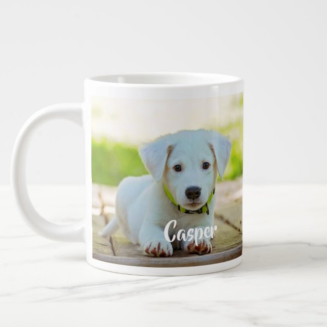 Personalisiertes Foto für Haustiere Jumbo-Tasse (Links)
