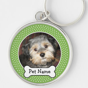 Personalisiertes Foto für Haustiere mit Dog-Knoch Schlüsselanhänger