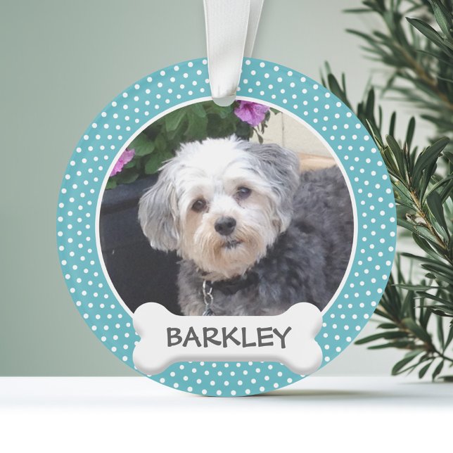 Personalisiertes Foto für Haustiere mit Dog-Knoche Ornament (Personalized Ornament with Photo - Pet)