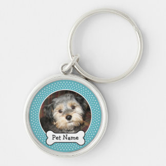 Personalisiertes Foto für Haustiere mit Dog-Knoche Schlüsselanhänger