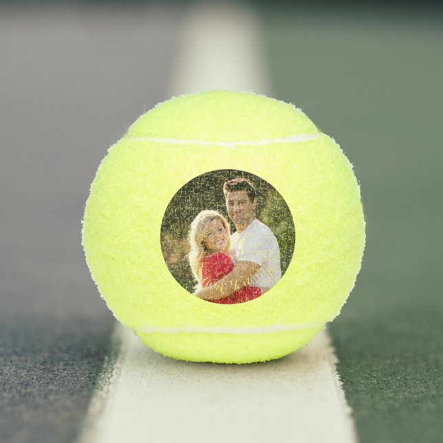 Personalisiertes Foto für Hochzeitspaare Tennisbälle (Custom Personalized Wedding Couple Family Photo Tennis Balls)