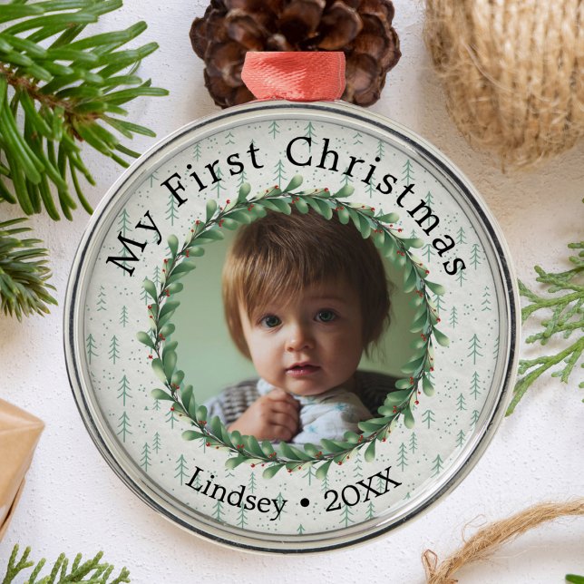 Personalisiertes Foto für Kleinkinder Ornament Aus Metall (Von Creator hochgeladen)