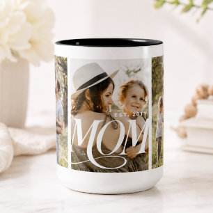 Personalisiertes Foto für Mama Zweifarbige Tasse