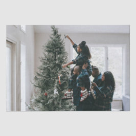Personalisiertes Foto für moderne Weihnachtsfamili Seidenpapier