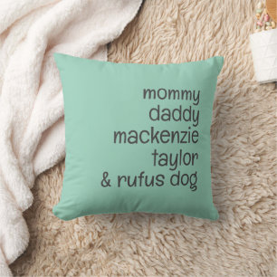 Personalisiertes Foto für Vorlagenfamilie Kissen