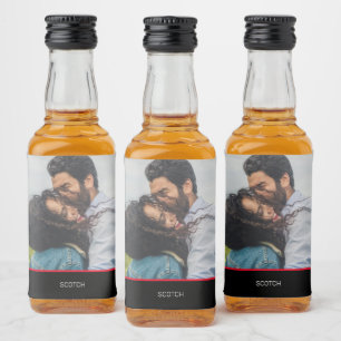 Personalisiertes Foto Gastgeschenk Hochzeit Mini Alkoholflaschenetikett