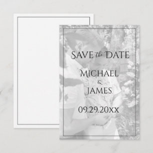 Personalisiertes Foto Gay Couple Save the Date