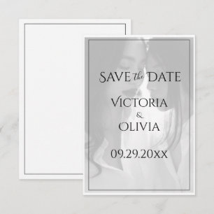 Personalisiertes Foto Gay Lesbian Save the Date
