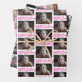 Personalisiertes Foto Geburtstag Geschenkpapier Set