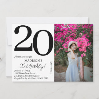 Personalisiertes Foto Geburtstag Kindermädchen Par Einladung