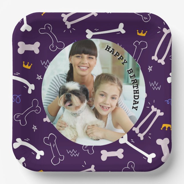 Personalisiertes Foto Geburtstag Pappteller (Vorderseite)