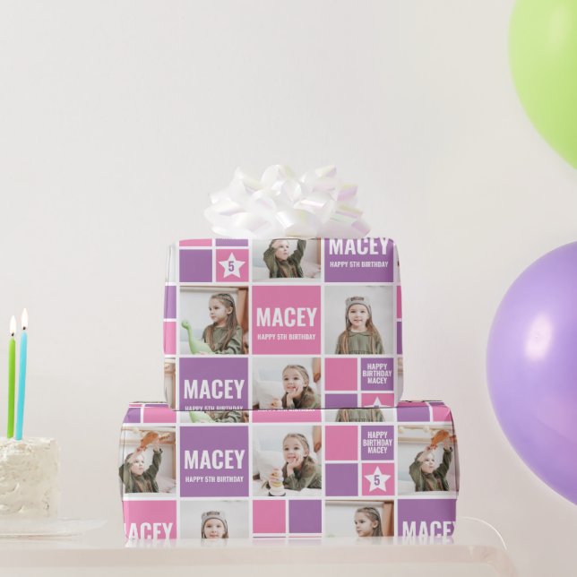 Personalisiertes Foto Geburtstagsgeschenk Geschenkpapier (Partygeschenke)