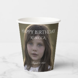 Personalisiertes Foto Geburtstagsgeschenk Pappbecher