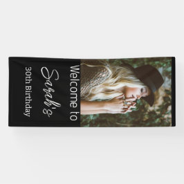 Personalisiertes Foto Geburtstagsparty Script Will Banner