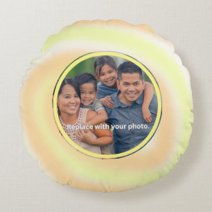 Personalisiertes Foto Gelb Wirbellose Kissen