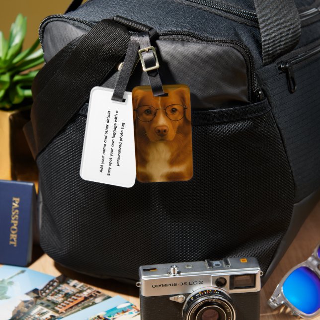 Personalisiertes Foto Gepäckanhänger (Vorderseite & Rückseite)