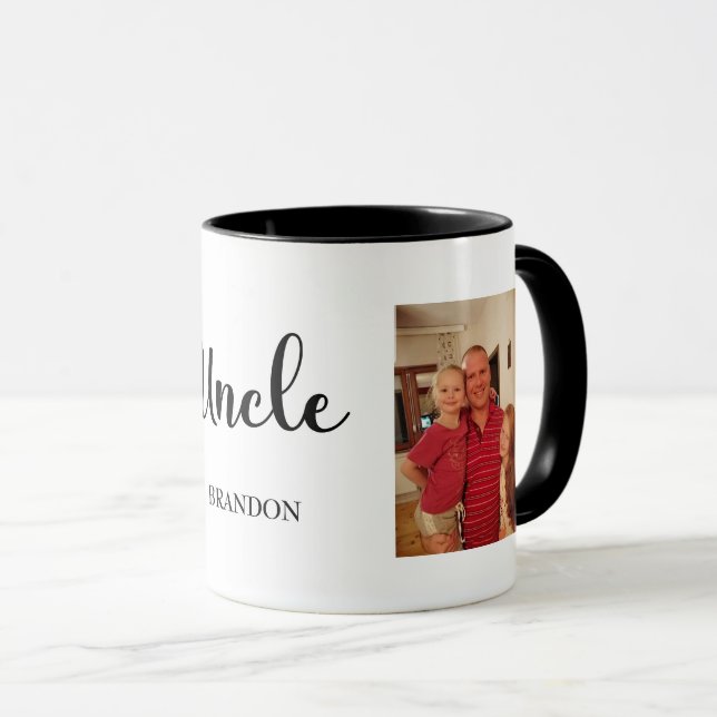 Personalisiertes Foto Geschenk für Onkel Kaffee Ta Tasse (VorderseiteRechts)