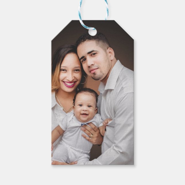 Personalisiertes Foto Geschenkanhänger (Vorderseite)