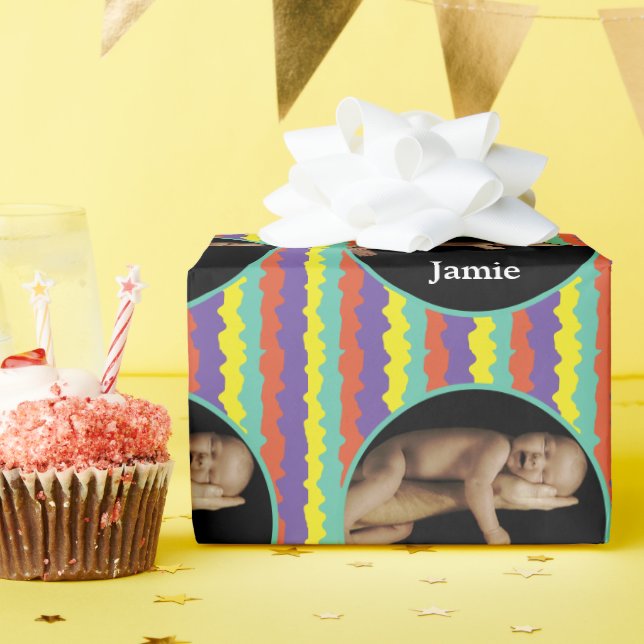 Personalisiertes Foto Geschenkpapier (Geburtstagsparty)