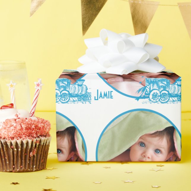 Personalisiertes Foto Geschenkpapier (Geburtstagsparty)