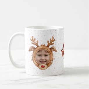 Personalisiertes Foto Gesicht Lustiges Weihnachten Kaffeetasse