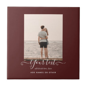 Personalisiertes FOTO gibt Burgundy Thema Fliese