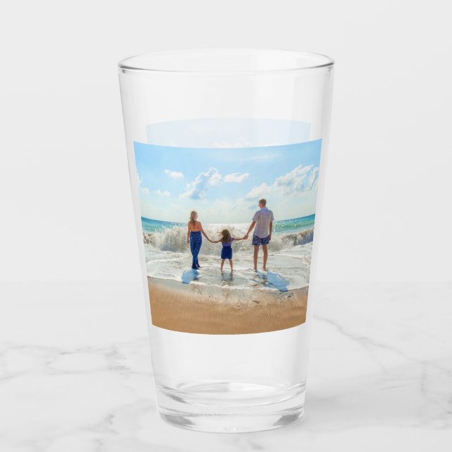 Personalisiertes Foto-Glas mit Ihren Fotos Glas (Vorderseite)
