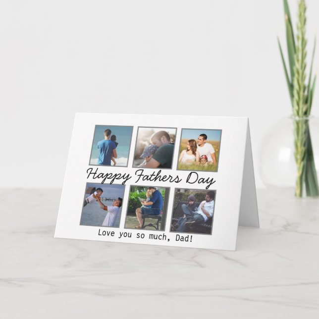 Personalisiertes Foto Glückwunschkarte des Vaters Karte (Vorderseite)
